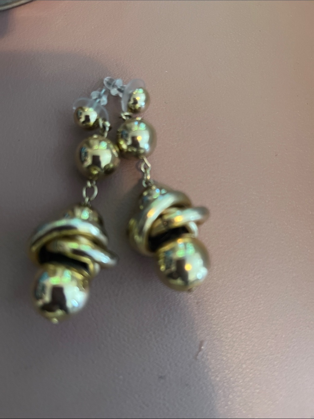 These Vintage Gold-Toned Drop Earrings